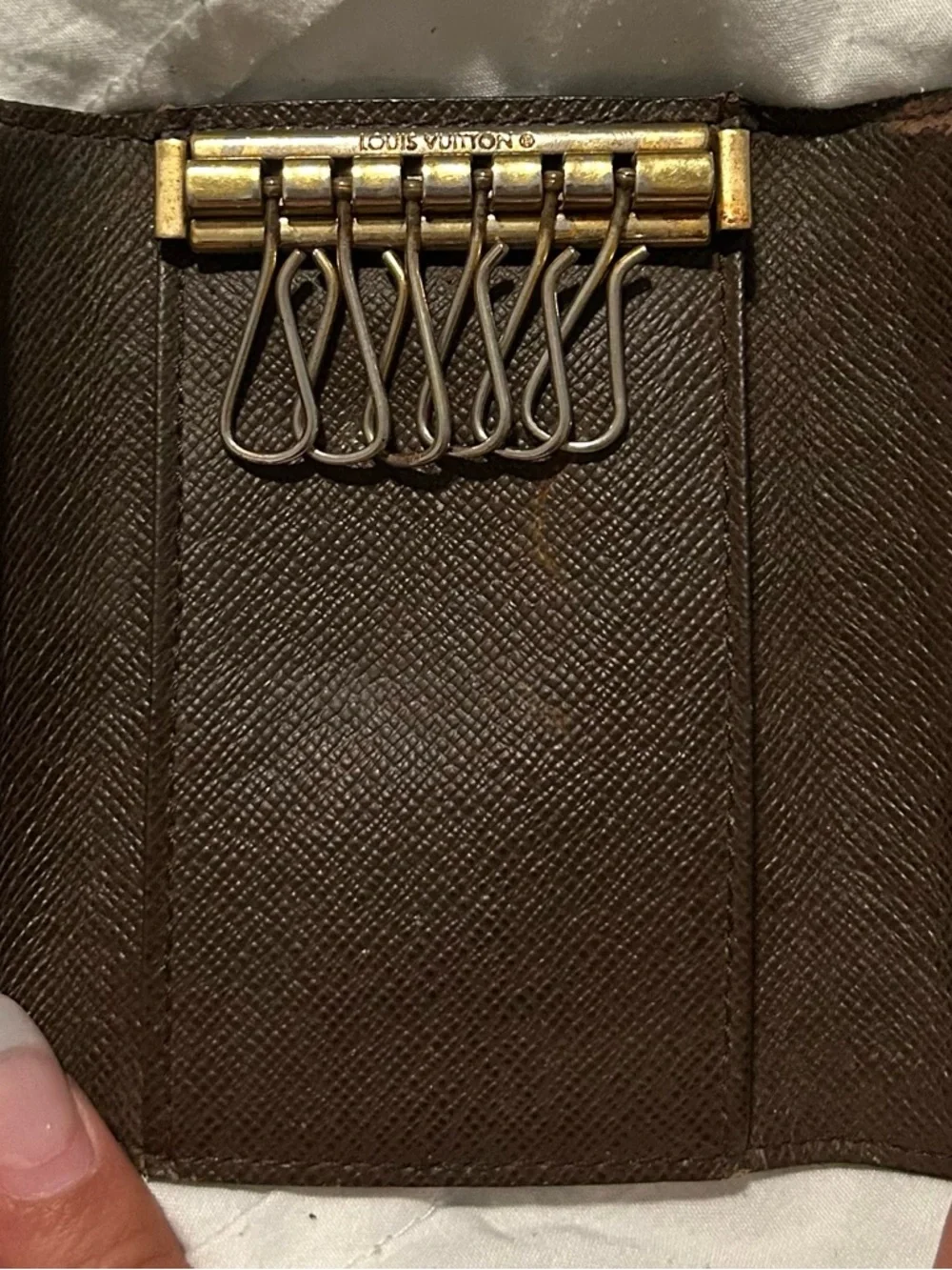 Louis Vuitton Damier Ebene 6 Key Holder Wallet Authentic Vintage - Picture 4 of 5